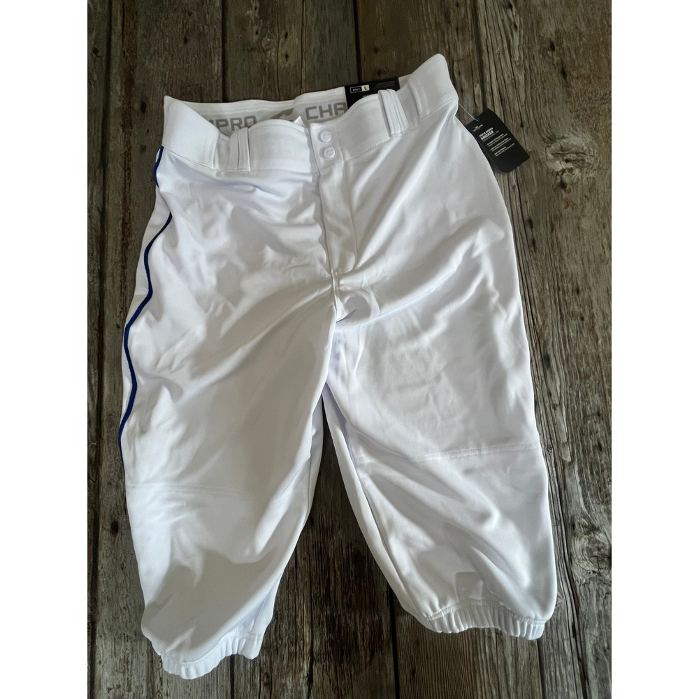 Champro Triple Crown Knicker Baseball Pants Whitel Blue Braid Mens Large NWT
